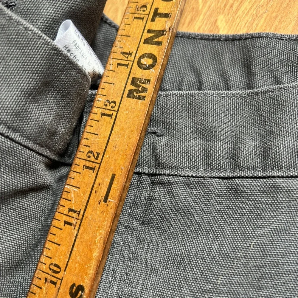 Carhartt B111 GVL Flannel Lined Dungaree Work Pants Gray Mens 38x32 Fits 38x31